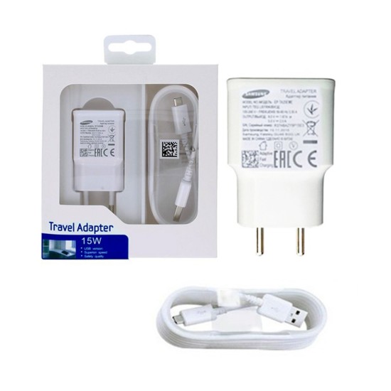 Cargador Rápido 15w con USB a Micro 1,2m Blanco